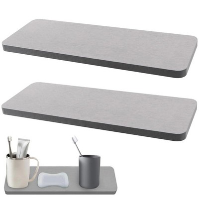 2 Stück Wasserabsorbierender Stein für Spüle, schnelltrocknende Kieselgur Seifenschalenmatte,