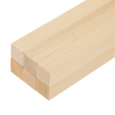6Pcs Basswood Sticks, 5/16" x 5/16" x 4" Square Wooden Dowel Rods Strips