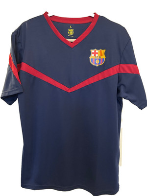 FCB FC Barcelona Mens Logo Graphic Training Jersey Shirt size Large