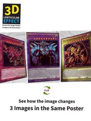 Obelisk the Tormentor 3D Poster 3D Lenticular Flip Effect,3 In One