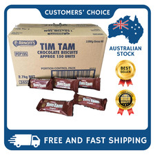 NEW 150x Arnott's Tim Tam Biscuits Individual Wrapped Portions 18g Carton Bulk