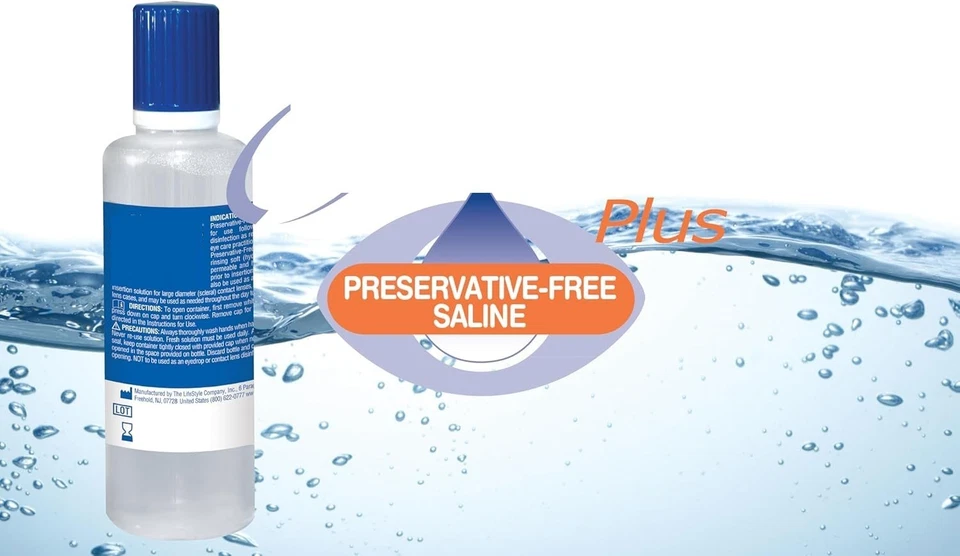 Plus Lente de contacto sin conservantes solución salina 120 ml (4 fl. Oz.) Pack 12 Foto 4 de 4