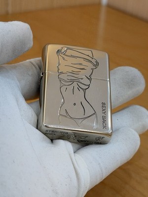 Sexy Back Girl Silver Zippo Lighter and Box