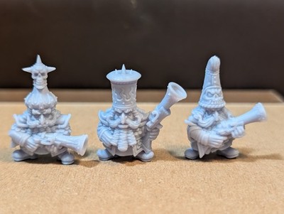 Evil Dwarf Gunner Trio - 3 Fabelzel Sculpt Resin Miniature RPG Skirmish Wargame