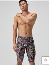 Speedo Men's Jammer Competitive Swimwear for Swimming Spandex Blend Size 34, D1