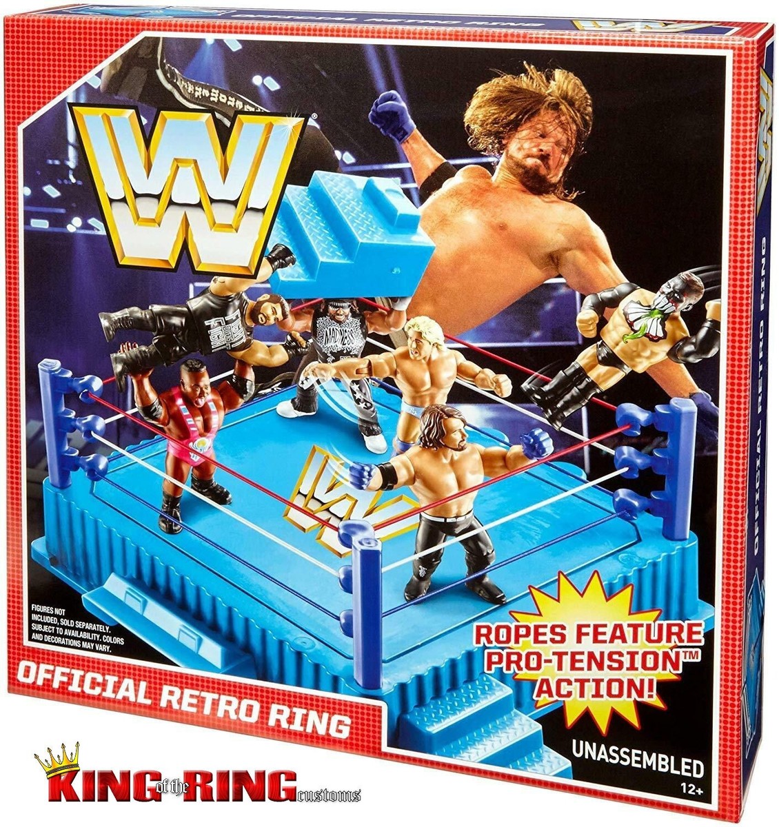 WWE Mattel Retro WRESTLING RING - Mint in Box - WWF Hasbro 90's