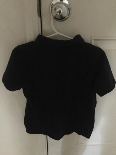Volcom Boys Size Large / 6 Dark Blue Polo Style Shirt - 100% Cotton - Picture 3 of 3