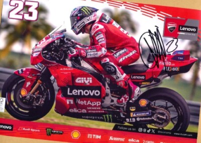 Enea BASTIANINI  (1) AK Bild - Print Copy - 18 x 13 + SIGNIERTE Motorrad WM AK