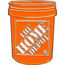 BL12-004 Home Depot Pin Associate orange bucket lapel pin