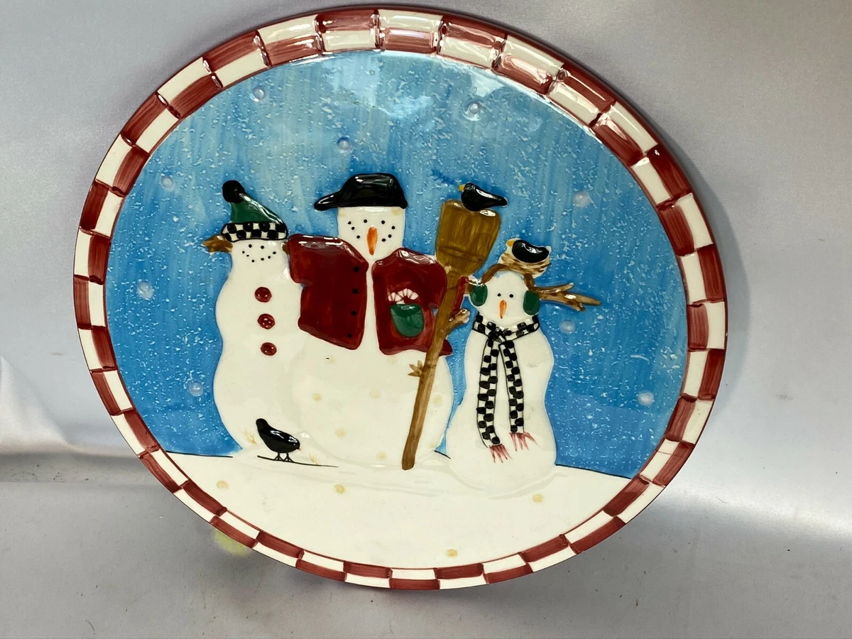 Debbie mumm cheap snowman dishes