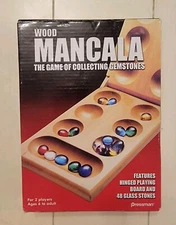 Pressman Mancala - Real Wood Folding Set, 1 pack, Family Classics 