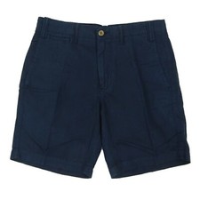 Polo Ralph Lauren Solid Straight Fit Linen Cotton Shorts Short Pants - Navy