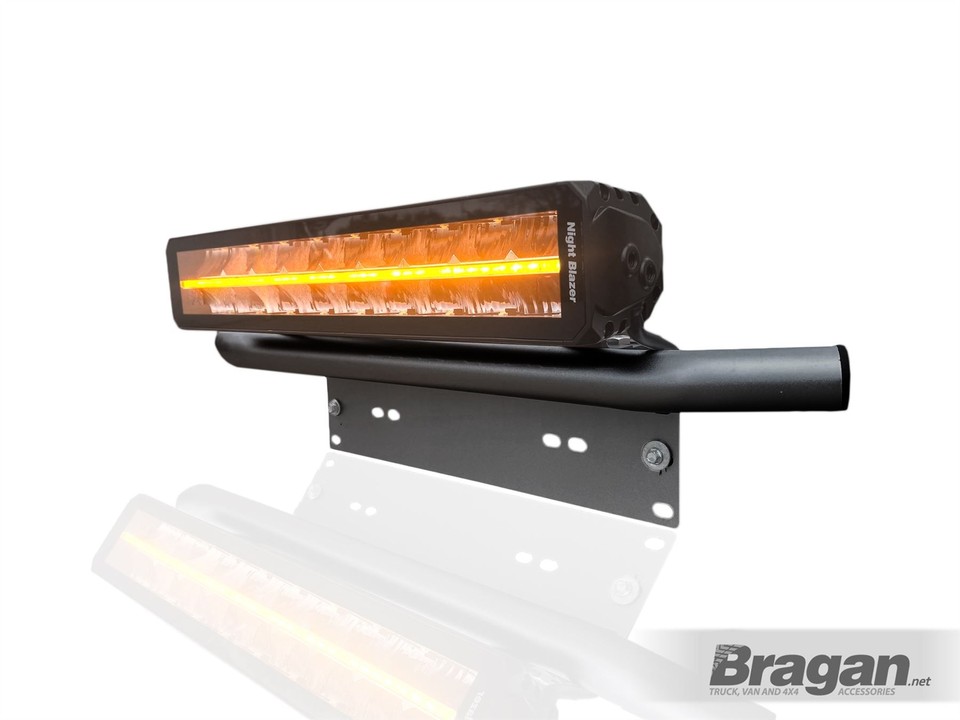 Black Number Plate Bar + LED Light bar To Fit MercedesBenz Sprinter
