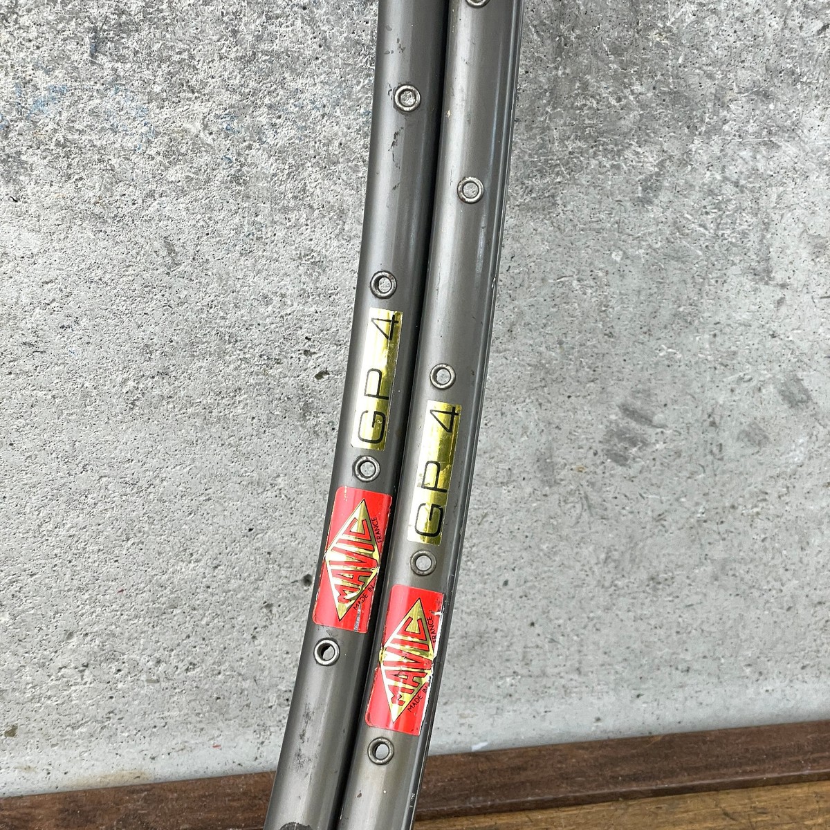 Vintage Mavic GP4 Tubular Rims Hoops Lot 2 Sew Up GRey Black