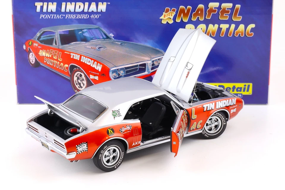 1:18 Exact Detail Pontiac Firebird 400 Tin Indian Knafel Pontiac red/ silver - Bild 4 von 4