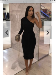 chocolate brown midi dress