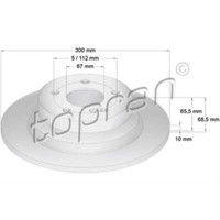 Topran 2X Bremsscheibe Hinten Ø300 Mm FüR Mercedes-Benz E-Klasse T-Model S212