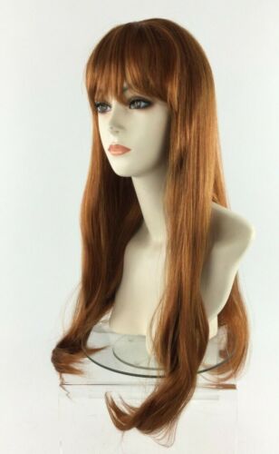 STUDIO WIGS Premium Stylish Long Red Auburn Wig w/ Bangs - Jenny F.Red - Picture 2 of 4