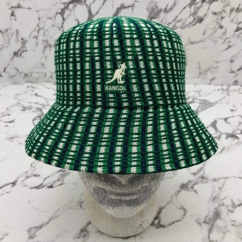 Men's Kangol Prep Plaid Navy | Green | White Lahinch Bucket Hat