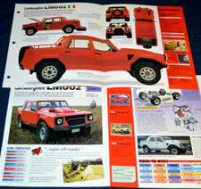 1987 Lamborghini LM002 Spec Info Poster Original Brochure Ad Print Rambo Lambo