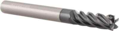 Accupro 3/8'' Diam 5 Flute Single End Solid Carbide 0.03'' Corner Radius End Mi...