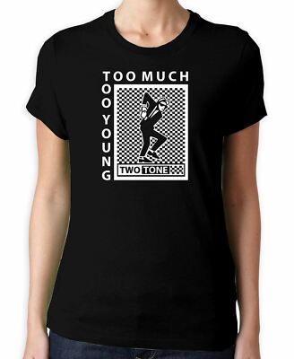 Two Tone Too Much Too Young Logo Damen Ska T-Shirt