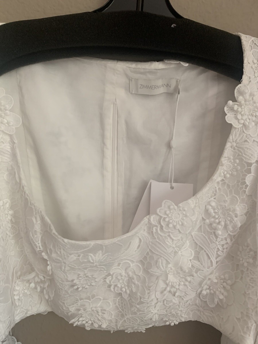RAYM】medi flower saint lace tops Lace Lace O-ring Crop Tube