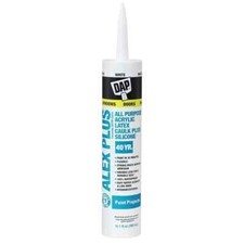 DAP INC 18152 10.1oz White Alex Plus Acrylic Latex Caulk 10.1 FL OZ, WHITE