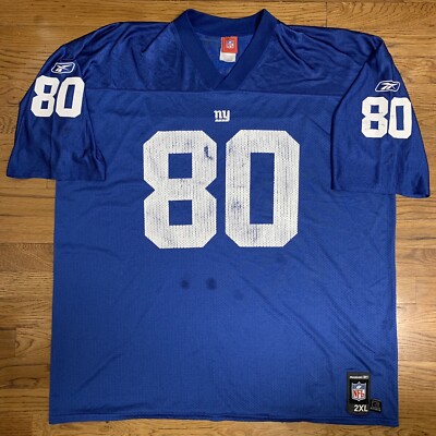 New York Giants Mens Jersey Jeremy Shockey #80 Reebok NFL Football
