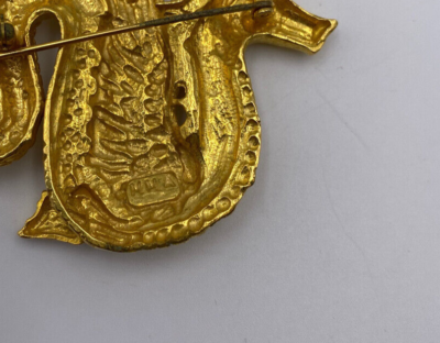 MMA Goldtone Ancient Scythian Ketos Dragon Sea Serpent Pin Brooch