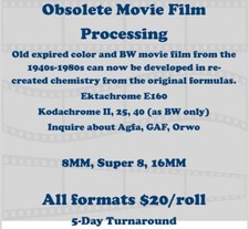 Obsolete Movie Film Developing