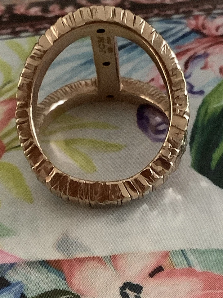Bronzo Italia Ring  Size 5 Gold  New Unworn - Image 3 of 4