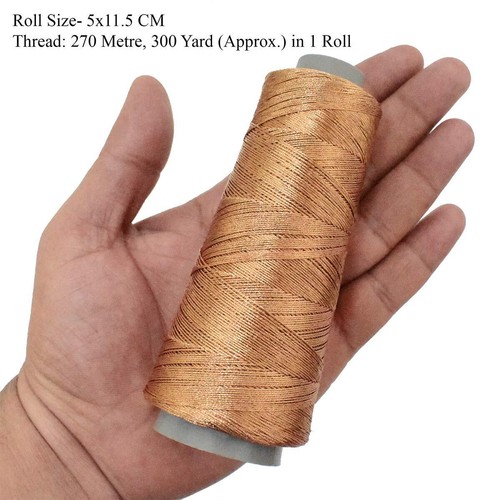 Metallic Machine Embroidery Threads Zari Thread 300 Yard 1 Roll. 0.5 MM - Picture 27 of 60