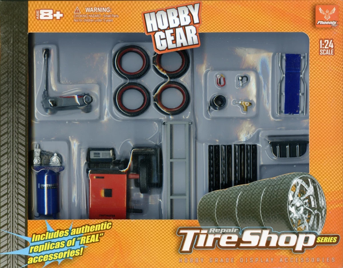 Phoenix Toys 1 24 Tire Repair Shop Plastic Model Accessory Set eBay