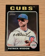 2024 Topps Heritage PATRICK WISDOM Chrome Black Refractor /75 Cubs #428