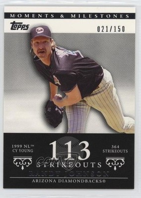 2007 Moments & Milestones Randy Johnson (1999 NL Cy Young 364 Strikeouts) 9fc