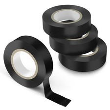 Electrical Tape 4pcs 0.7inch x 66ft, Professional Black Electric