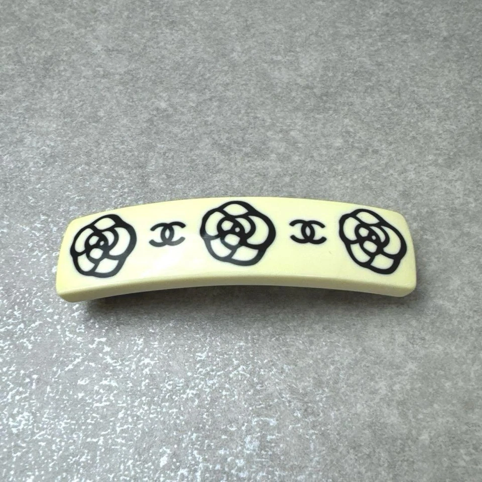 Аксессуар для волос Chanel Camellia Coco Mark заколка 03P винтажный золотистый б/у - Изображение 3 из 4