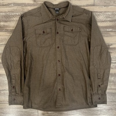 Outdoor Research Shirt Mens XL Brown Kulshan Flannel Long Sleeve Button Up