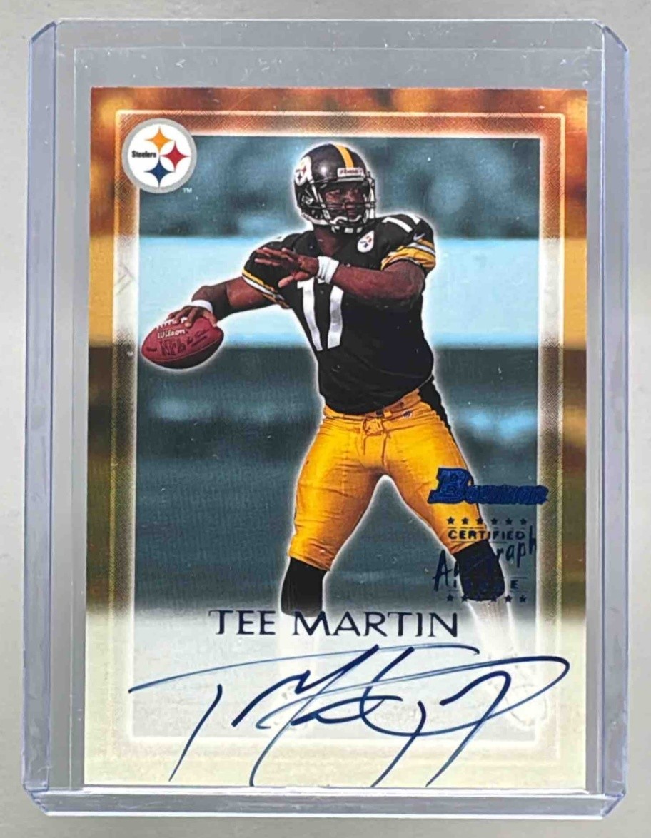 Tee Martin Bowman Certified Autograph Blue #TM Certified Autograph