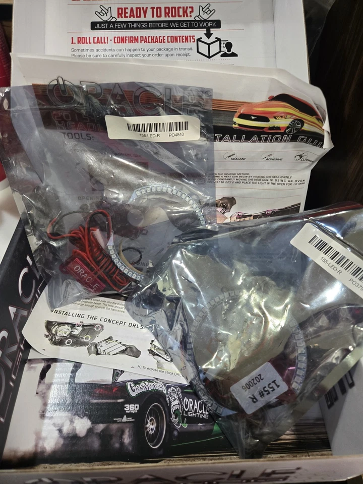 ORACLE Lighting 2018-2022 Fits Ford Mustang LED Headlight Halo Kit 1347-003 RED - Image 2 of 4