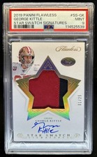 2019 Panini Flawless George Kittle Star Swatch Signatures Patch Auto #/25 PSA 9