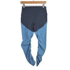 New Zyia Active Storm Parallel HR 7/8 Leggings size 6-8 Dark Gray/Blue