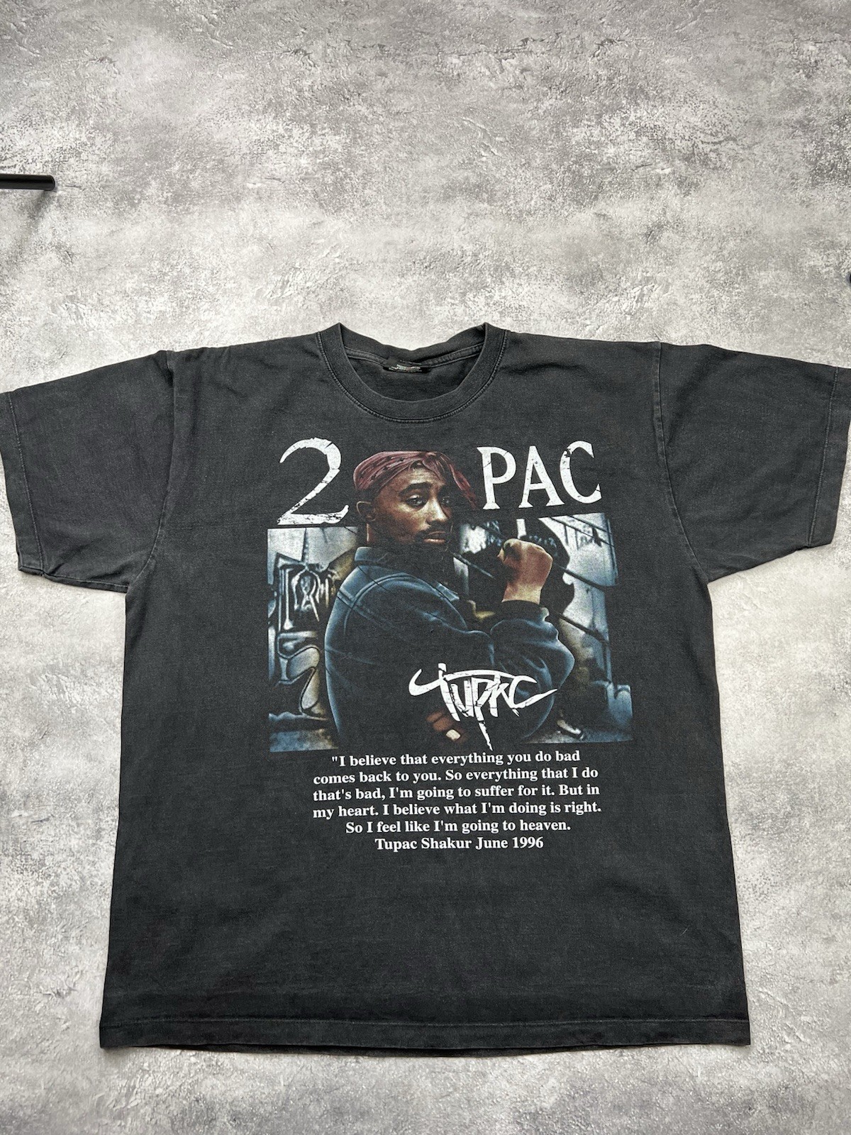 Vintage 90s Tupac 2pac 90s T Shirt Rare Black XLarge