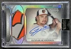 GUNNAR HENDERSON 2025 TOPPS DYNASTY #DAP-GH4 GAME-USED PATCH AUTO SILVER 4/5