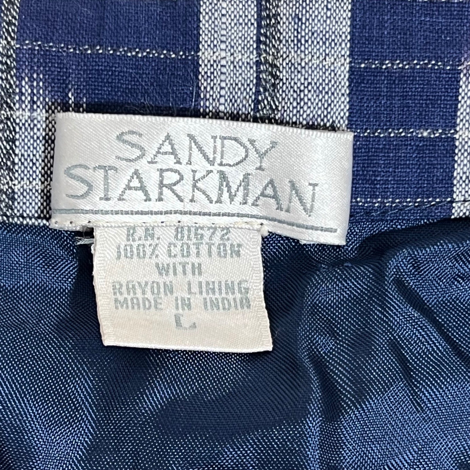 Vintage Sandy Starkman Patchwork Plaid Cotton Ves… - image 4