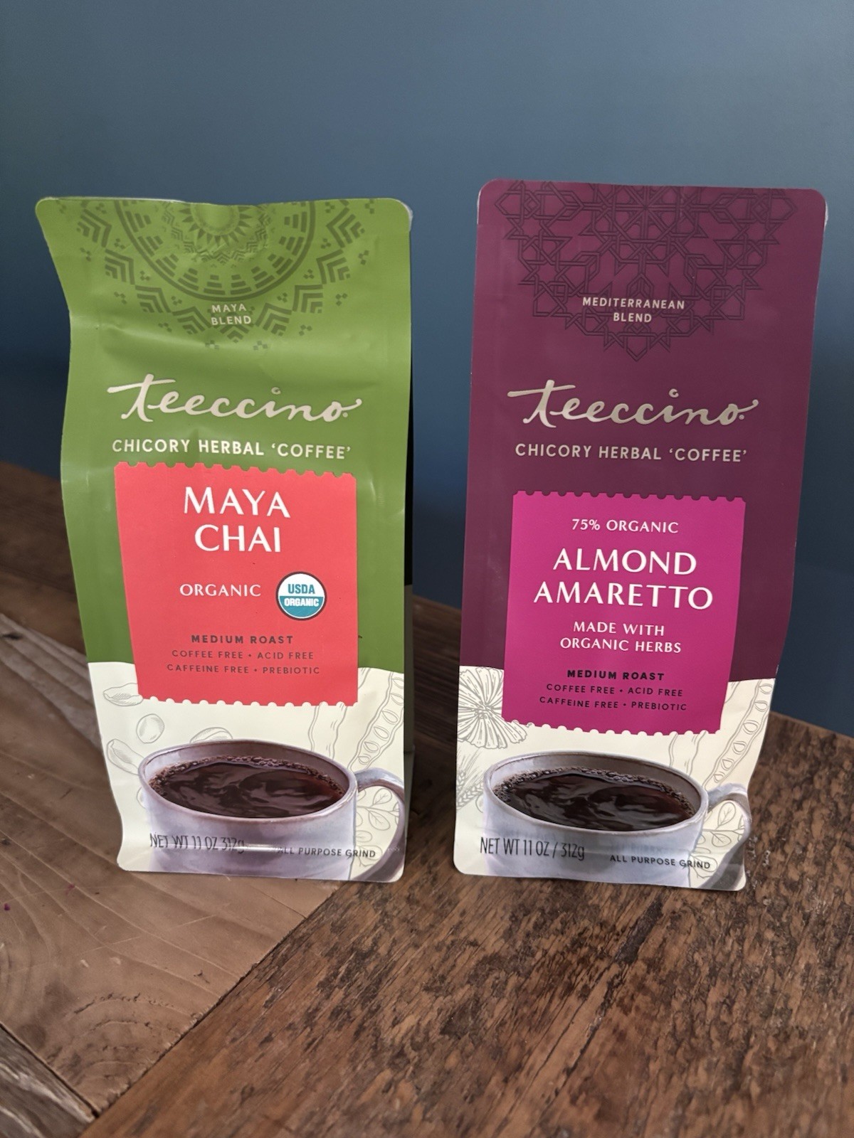 Teeccino Coffee Alternative - Maya chai And Almond Amaretto- Organic
