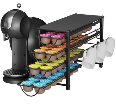 Kapselhalter Dolce Gusto 56 Kapseln 4 Schubladen Anti-Rutsch