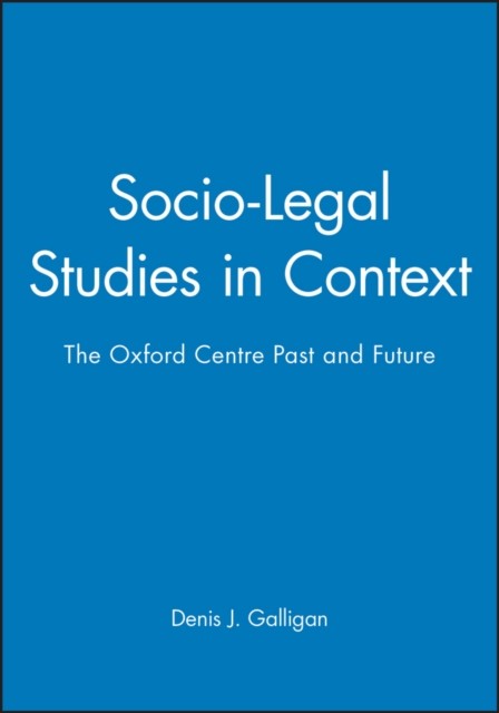 SocioLegal Studies in Context by Denis J. Galligan PAPERBACK 9780631196815
