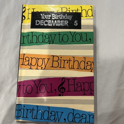 Your Birthday DECEMBER 5 Hardcover Book